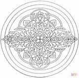 Coloring Pages Mandala Flower Circle Ornament Printable Culture Color Print Getcolorings Floral Awesome sketch template