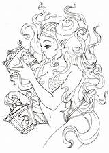 Tattoo Mermaid Deviantart Metacharis Coloring Progress Tattoos Pages Sleeve Girl Cool Designs Tiki Man Floral Arm Adult Choose Board Printable sketch template