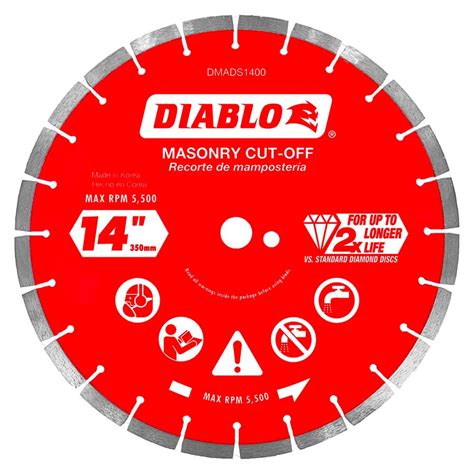 Diablo Wet And Dry Cut Saw Blade 5 Dia 7 8 Arbor Hole 19540616
