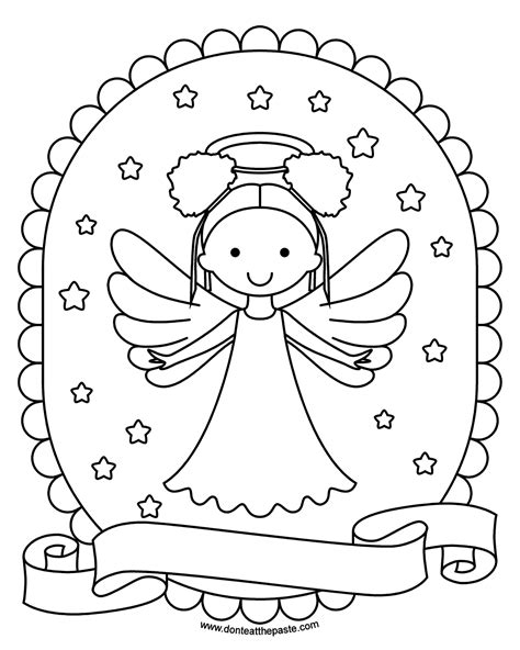 dont eat  paste  angel coloring pages