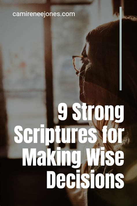 9 Strong Scriptures For Making Wise Decisions