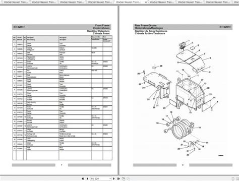 wacker neuson trench roller rt ht operators manual service manual spare parts catalog