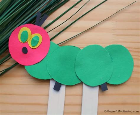 hungry caterpillar puppet craft messy  monster atelier