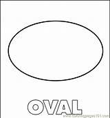 Oval Coloring Shapes Printable Pages Color sketch template