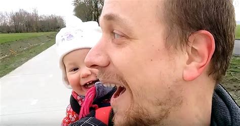 dad tries to get his daughter to say papa what she says instead leaves him stunned
