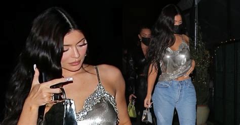 Kylie Jenner Shimmers In Silver As She Hits The Town With Pals Metro News