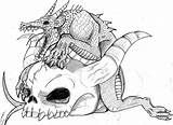 Coloring Dragon Pages Skull Printable Adults Adult Detailed Hard Evil Library Clipart Sugar Popular sketch template