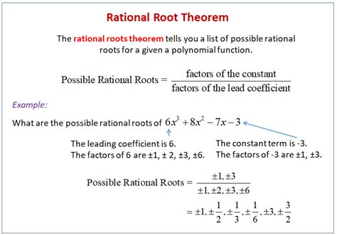 rational root theorem