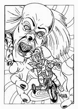 Coloring Pages Pennywise Horror Clown Scary Halloween Printable Sheets Adult Print Movie Color Drawing Adults Characters Pdf Book Getcolorings Clowns sketch template