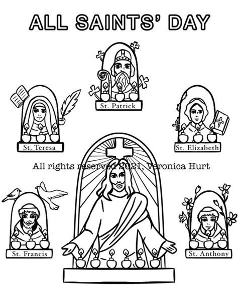 coloring pages  saints  kids