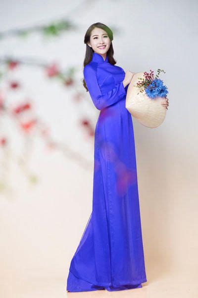 Ao Dai Vietnam Custom Made Royal Blue Navy Silk Dress