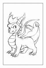 Elliott Dragons Spyro Toothless Colorier sketch template