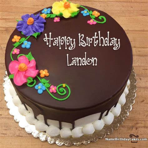 happy birthday landon cakes cards wishes
