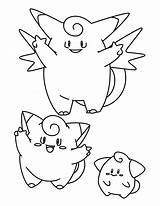 Clefable Evolutions Clefairy Cleffa Avancee Evolved Picgifs Kleurplaten Chains Simple Flabebe Animaatjes sketch template