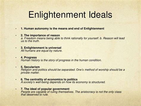 Enlightenment Ideals
