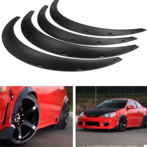 universal car flexible fender flares durable  fenders wheel arches black ebay