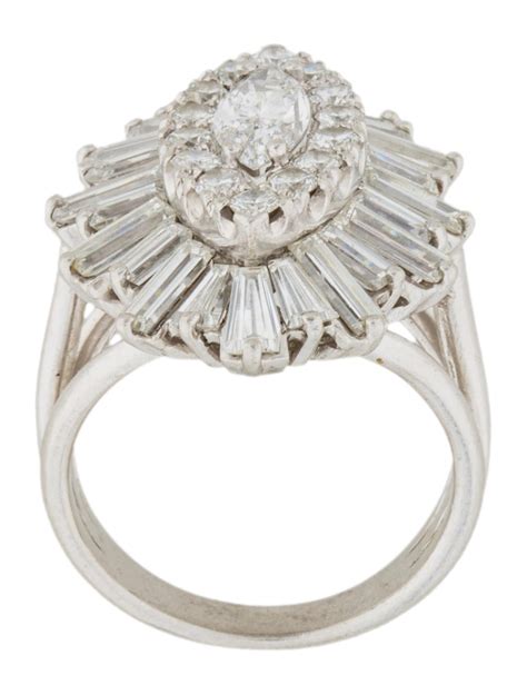 platinum diamond ballerina ring rings rring40189 the realreal