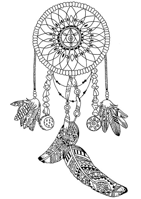 printable adult coloring pages dream catchers   fan ruby website