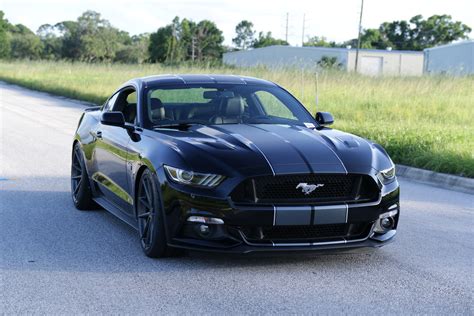 ford mustang gt roush supercharged  hp  miles black fastback