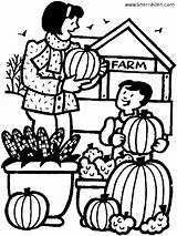 Coloring Pages Farm Pumpkin Fall Halloween Harvest People Printable Seasonal Sheets Pumpkins Places Sherriallen Print Picking Sheknows Clipart Autumn sketch template