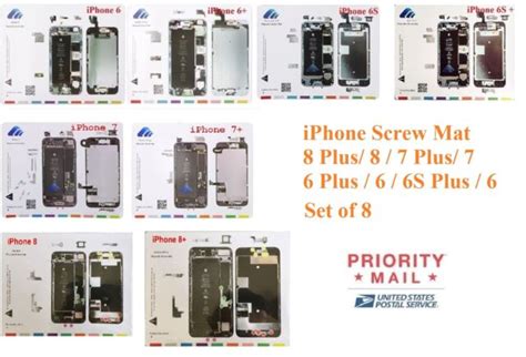 Iphone 8 8 7 7 6 6 6s 6s Magnetic Screw Chart Mat Repair Pad Guide