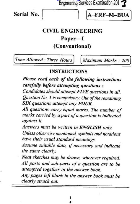 civil engineering paper  engineering services  question paper