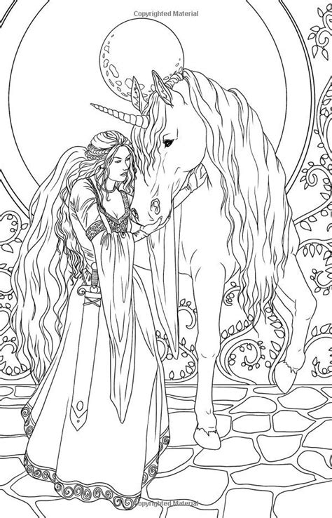 unicorn coloring pages fairy coloring pages forest coloring book