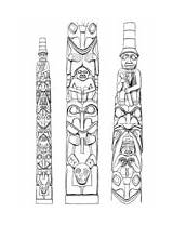 Totem Coloring Poles Pole Native Pages Drawing Printable American Haida Dala Swedish Horse Tlingit Template Indian Supercoloring Tattoo Americans Worksheets sketch template