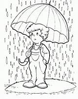 Coloring Pages Rain Rainy Printable Umbrella Color Clipart Kids Sheets Spring Weather Print Clip Books Popular Adult Painting Coloringhome Getdrawings sketch template
