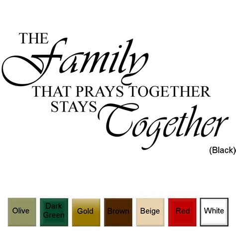 family  prays  stays  vinyl wall art decal bed bath