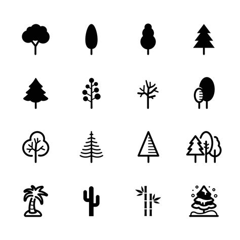 tree icon vector art icons  graphics