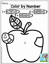 Preschool Color Numbers Apple Number Kindergarten Worksheets Fall Back Apples School Johnny Coloring Pre Appleseed Printables Activities Tan Colors Learning sketch template