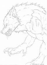Werewolf Lineart Deviantart Drawings Drawing Coloring Sketch Dark Cute Werewolves Color Sketches Img15 sketch template