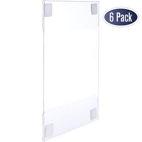 acrylic sign holder  hook  loop adhesive    inches