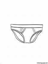 Coloring Underwear Pages Briefs Coloriage Imprimer Panties Printable Sketch Clothing Template Vetements 1coloring sketch template