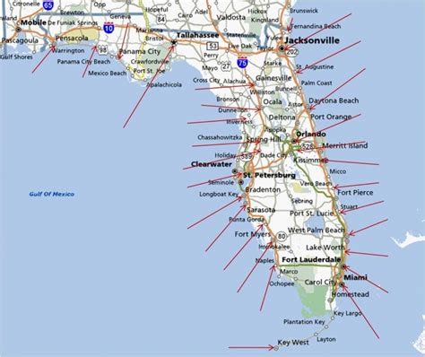 map  florida beaches  squarectomy west florida beaches map printable maps