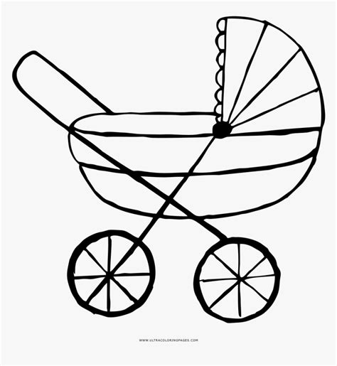 pram coloring page baby carriage clipart purple hd png