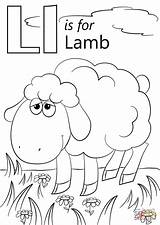 Letter Coloring Lamb Pages Printable Preschool Supercoloring Alphabet Crafts Sheets Animals Letters Activities Bible Words Choose Board sketch template