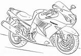 Coloring Kawasaki Pages Motorcycle Motor Getdrawings sketch template