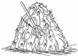 Hay Haystack Clipart Bale Drawing Coloring Outline Pages Bales Template Cliparts Stack Clip Library Drawings Collection Paintingvalley Print sketch template