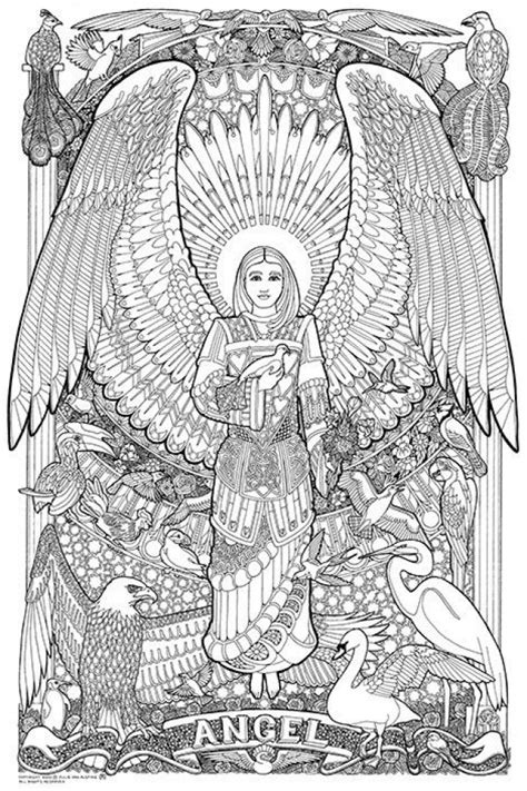 printable angel coloring pages  adults everfreecoloringcom
