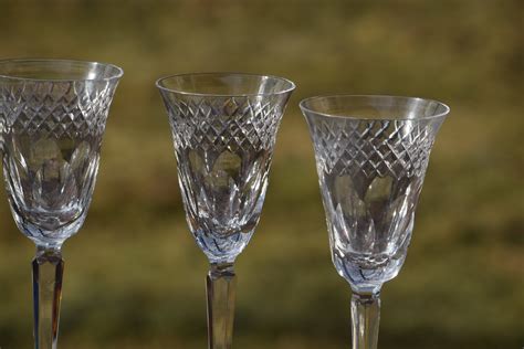 vintage crystal wine glasses set of 4 vintage crystal claret wine