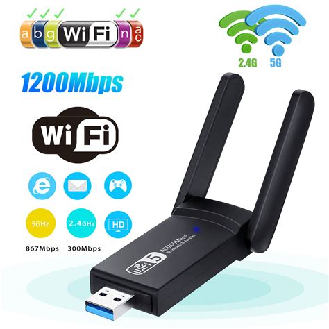 Eeekit Usb Wifi Adapter Ac1200 Dual Band 5ghz 867mbps 2 4g 300mbps High