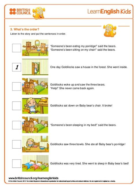 search results  goldilocks sequencing pictures calendar