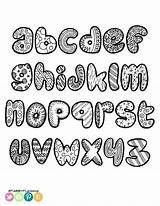 Alphabet Doodle Huruf Scrapbooking Cuadernos Tipos Alfabet Buchstaben Bezoeken Foami sketch template