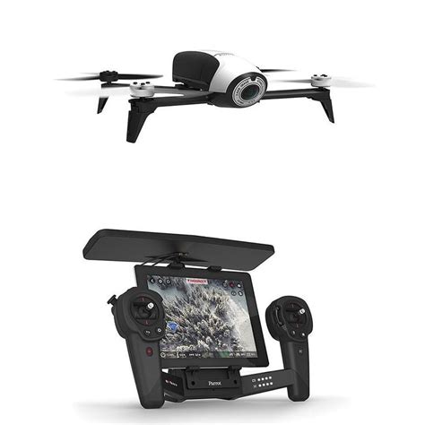 parrot bebop  p mp camera drone  skycontroller black  white drone camera