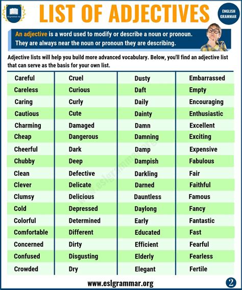 adjective describing words english grammar   adjectives  xxx