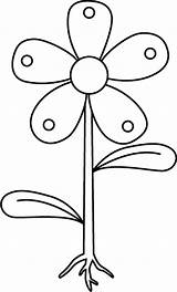 Flower Roots Clipart Stem Diagram Blank Unlabeled Drawing Cliparts Flowers Plant Outline Simple Line Clip Library Clipartbest Drawings Paintingvalley Collection sketch template