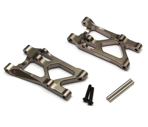aluminum front suspension arms  pair gun metal