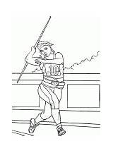 Coloring Thrower Javelin Woman sketch template
